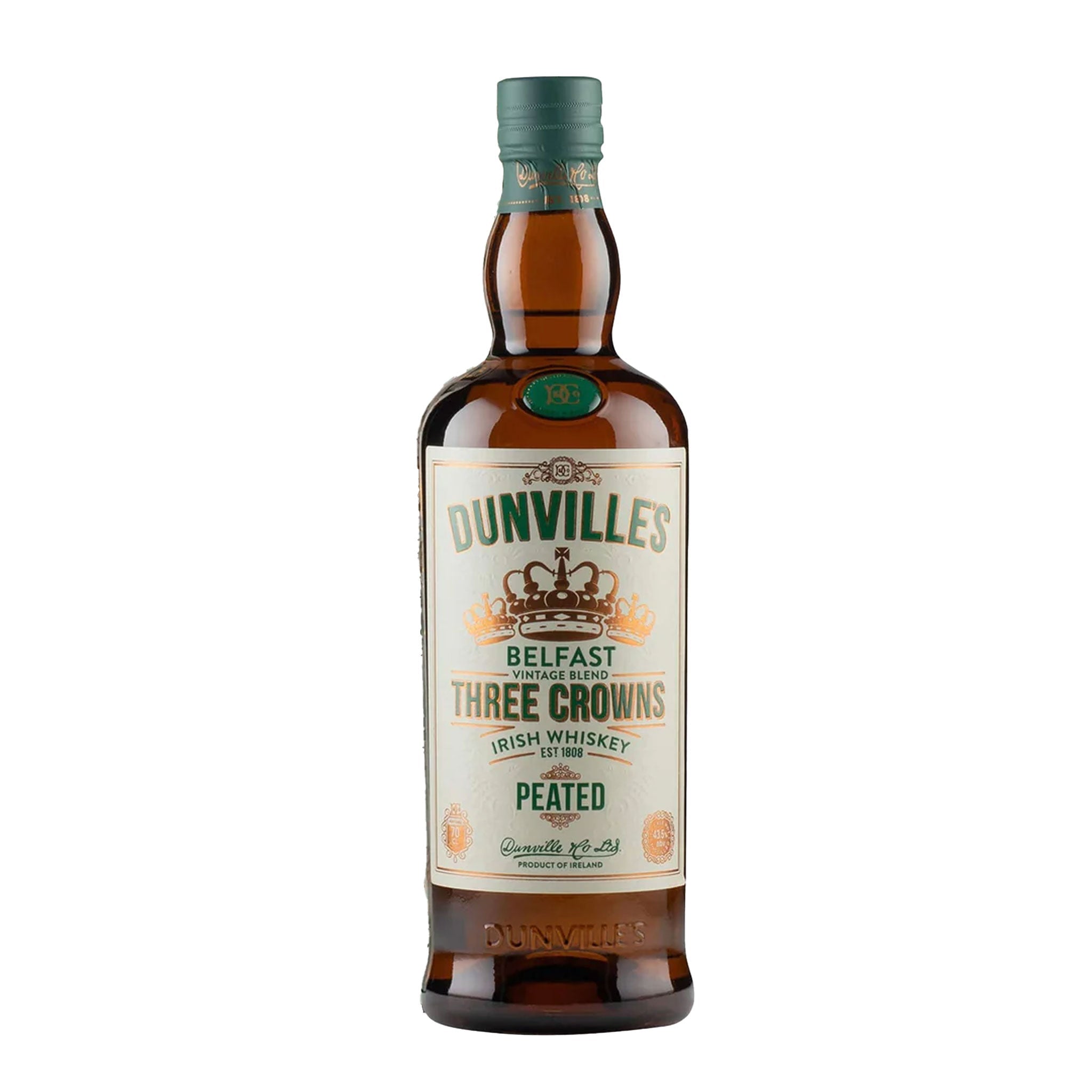 Dunvilles Three Crowns Peated Whiskey