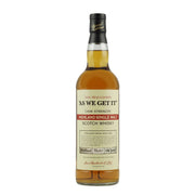 As We Get It Highland Whisky